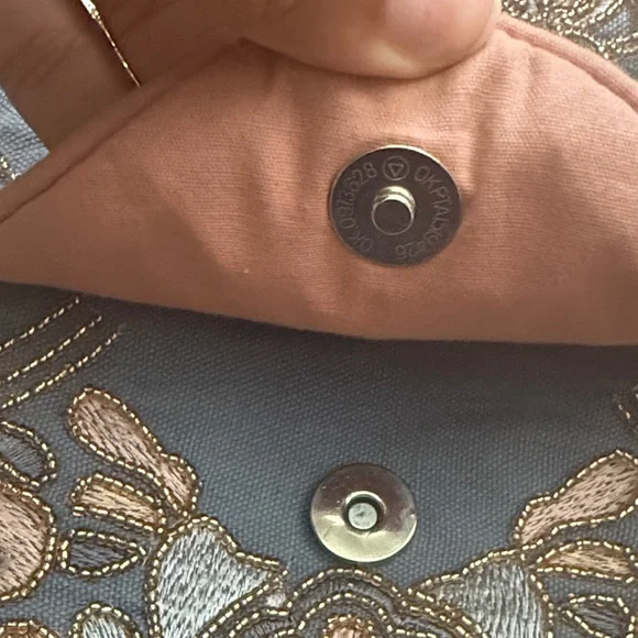 Elegant Blue and Gold Embroidered Clutch - Picture 5 of 5